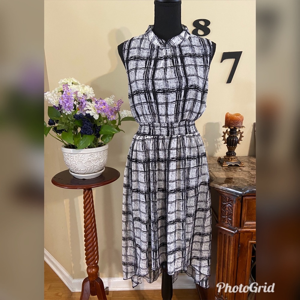 THML Plaid Sheer Dress